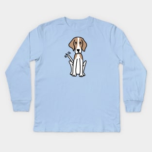 American Foxhound (Small Design) Kids Long Sleeve T-Shirt